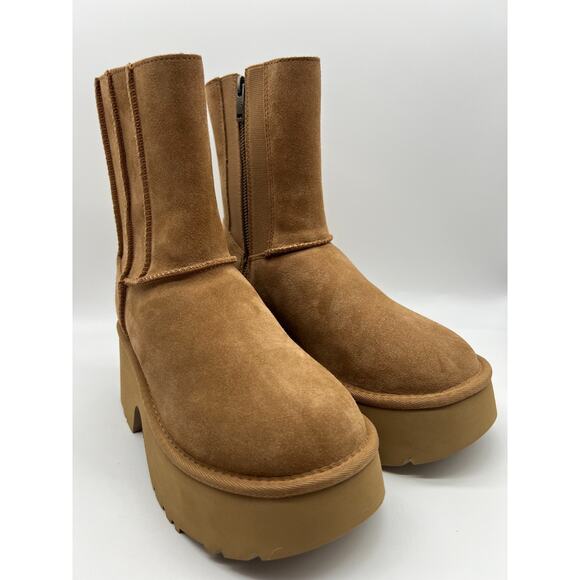 UGG Classic Twin Seam New Heights Boot Chestnut 1158313 Women's Size 7 - Picture 11 of 16